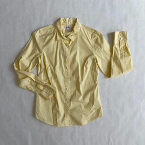 Haberdashery J. Crew Women's Button-Down Yellow/White Striped Shirt Size Small